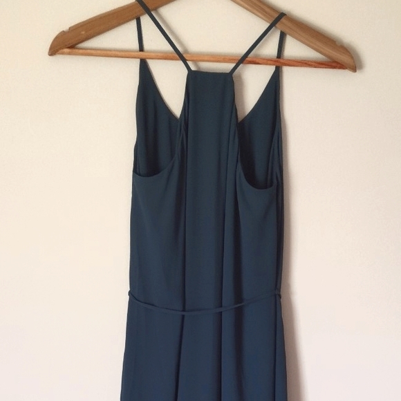 Ann Taylor Loft Teal Casual Flowy Spaghetti Strap Dress - Picture 3 of 6